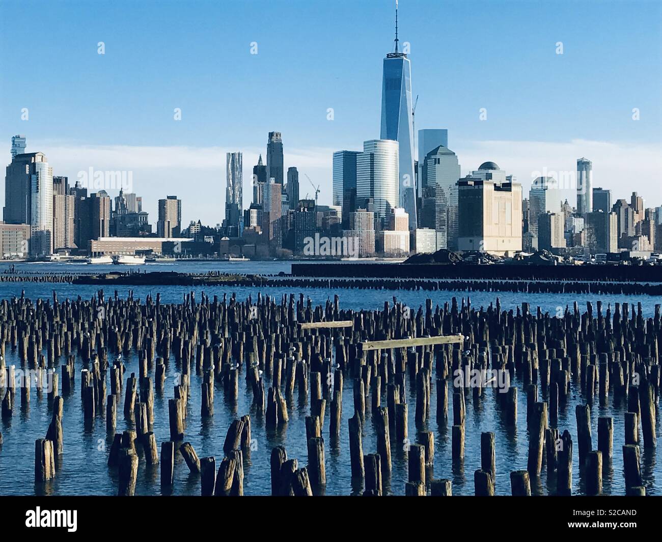 New York City skyline as viewed from Hoboken New Jersey Stock Photo Alamy