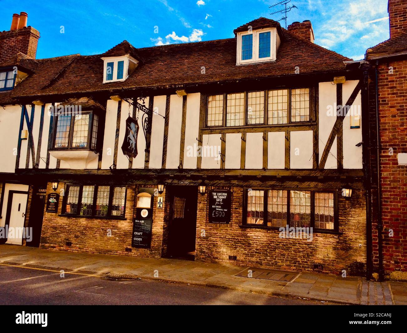 The Unicorn public house in Canterbury, Kent - Smartphone Captured Stock Image