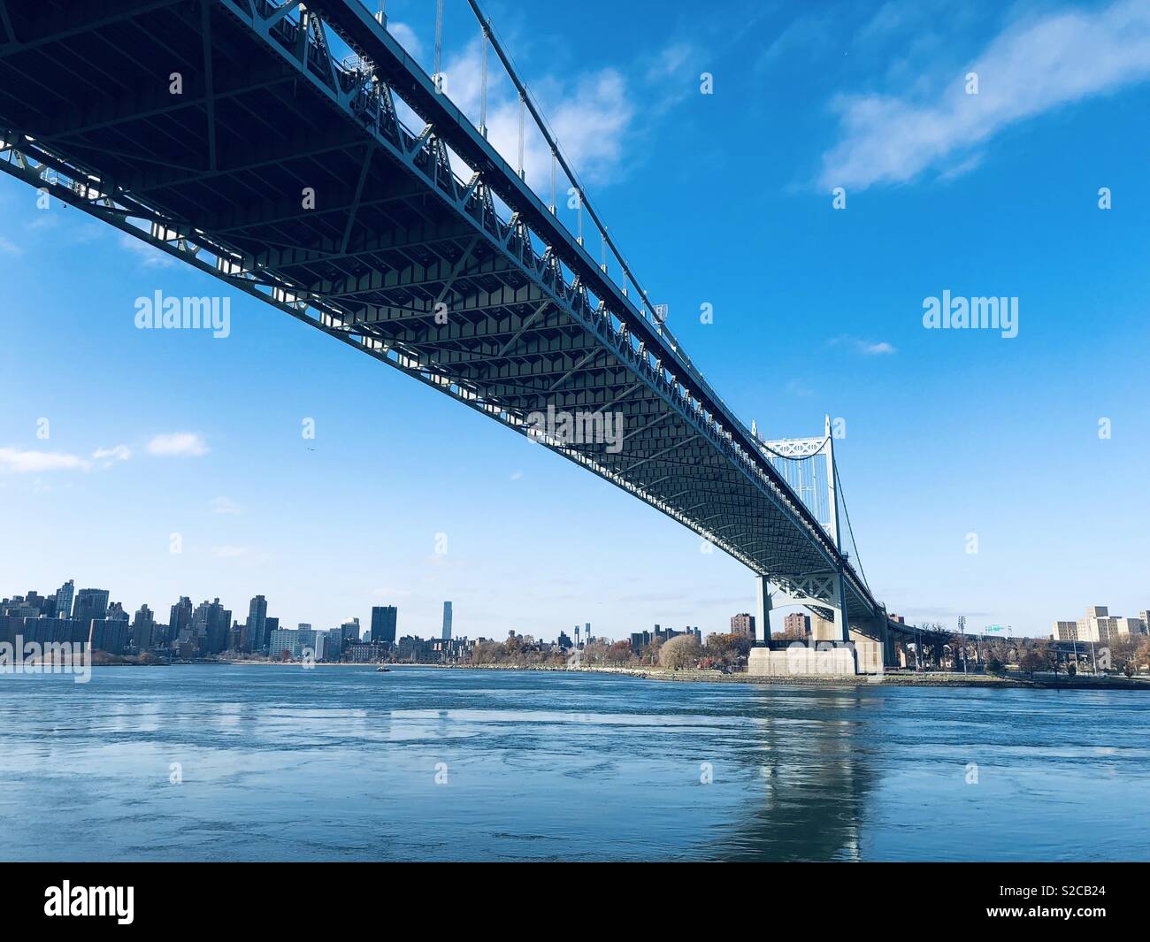 Robert F Kennedy bridge view from Astoria Stock Photo Alamy