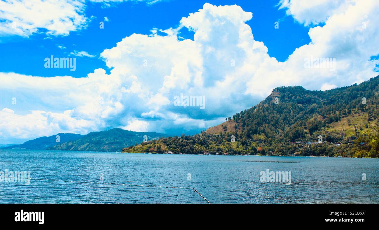 Toba lake from Indonesia Stock Photo - Alamy