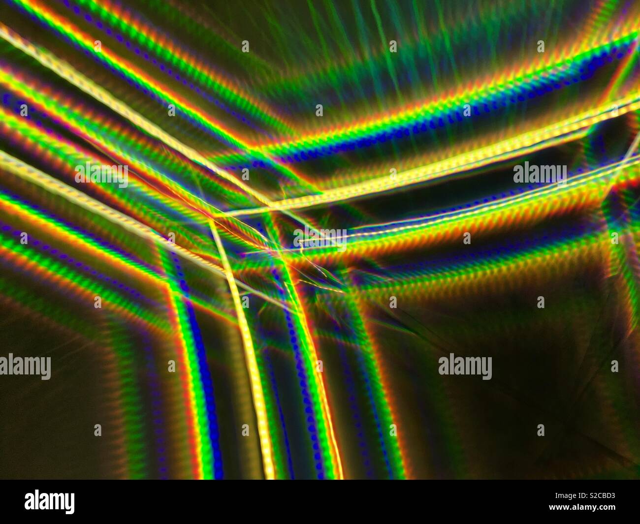 Light refractions causing prisms Stock Photo