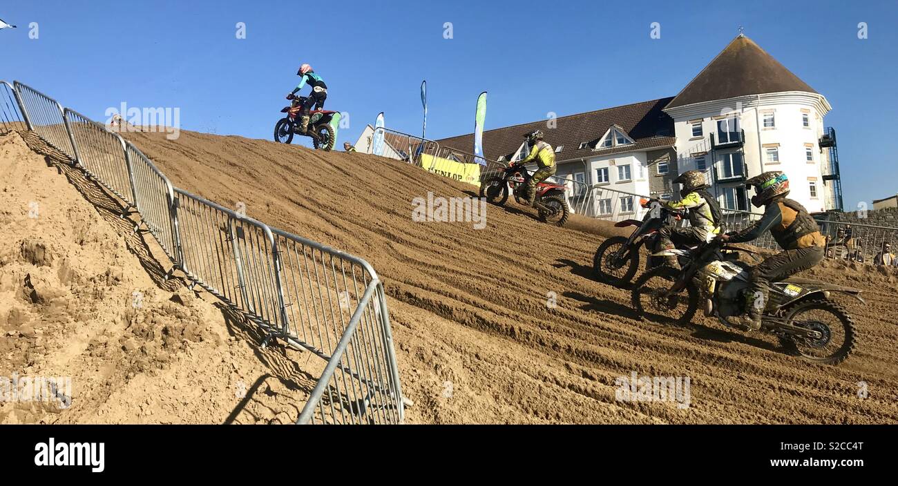 Weston beach race 2018 - Smartphone Captured Stock Image