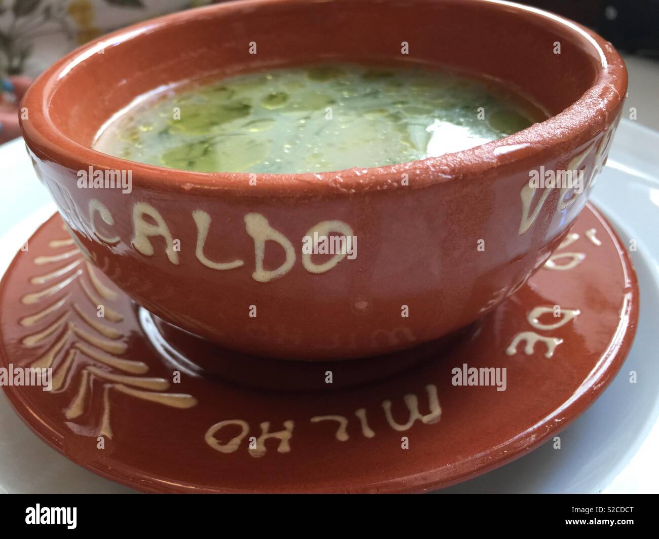 Portuguese soup “Caldo Verde”. Stock Photo