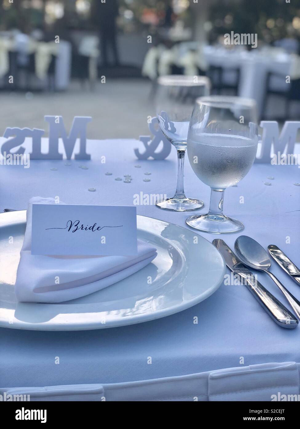 The first meal as Mrs Stock Photo Alamy