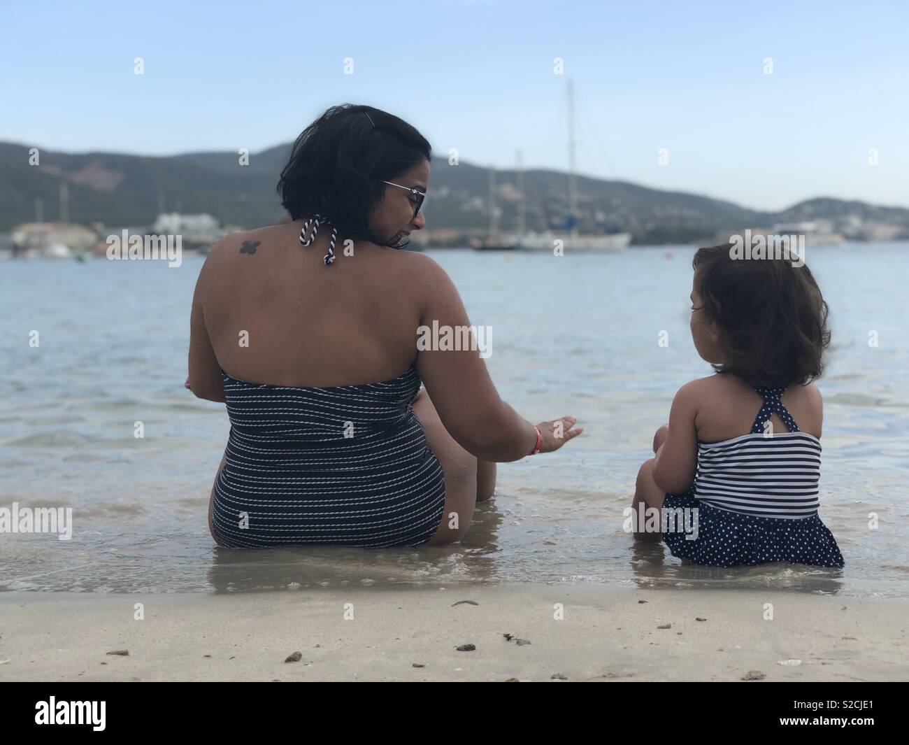 Contemplating life - Mother & Daughter Moment Stock Photo