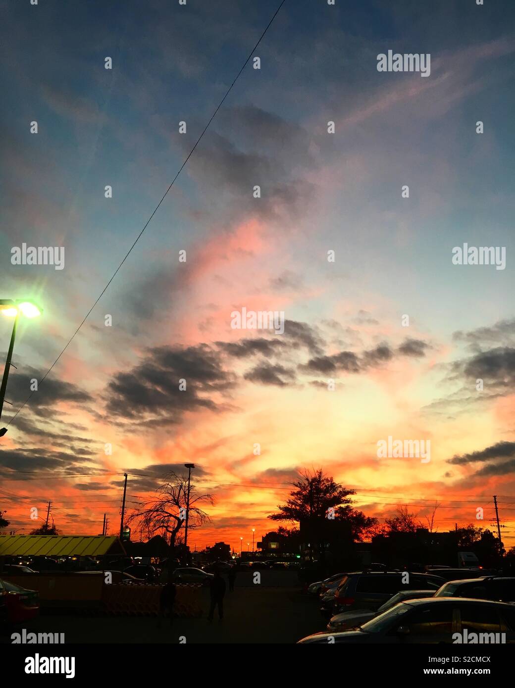 Sunset at Eglinton, Toronto, Canada - Smartphone Captured Stock Image