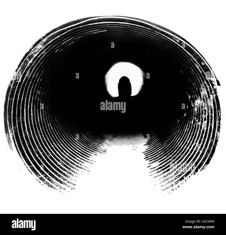 Tunnel in black and white Stock Photo Alamy