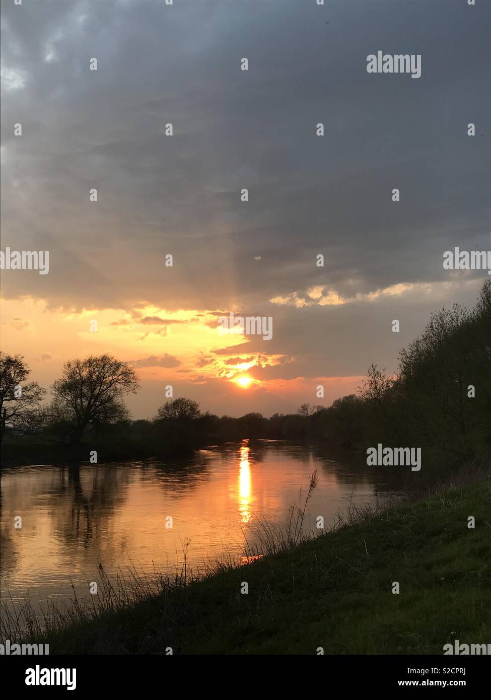 Easter evening on the river Stock Photo - Alamy