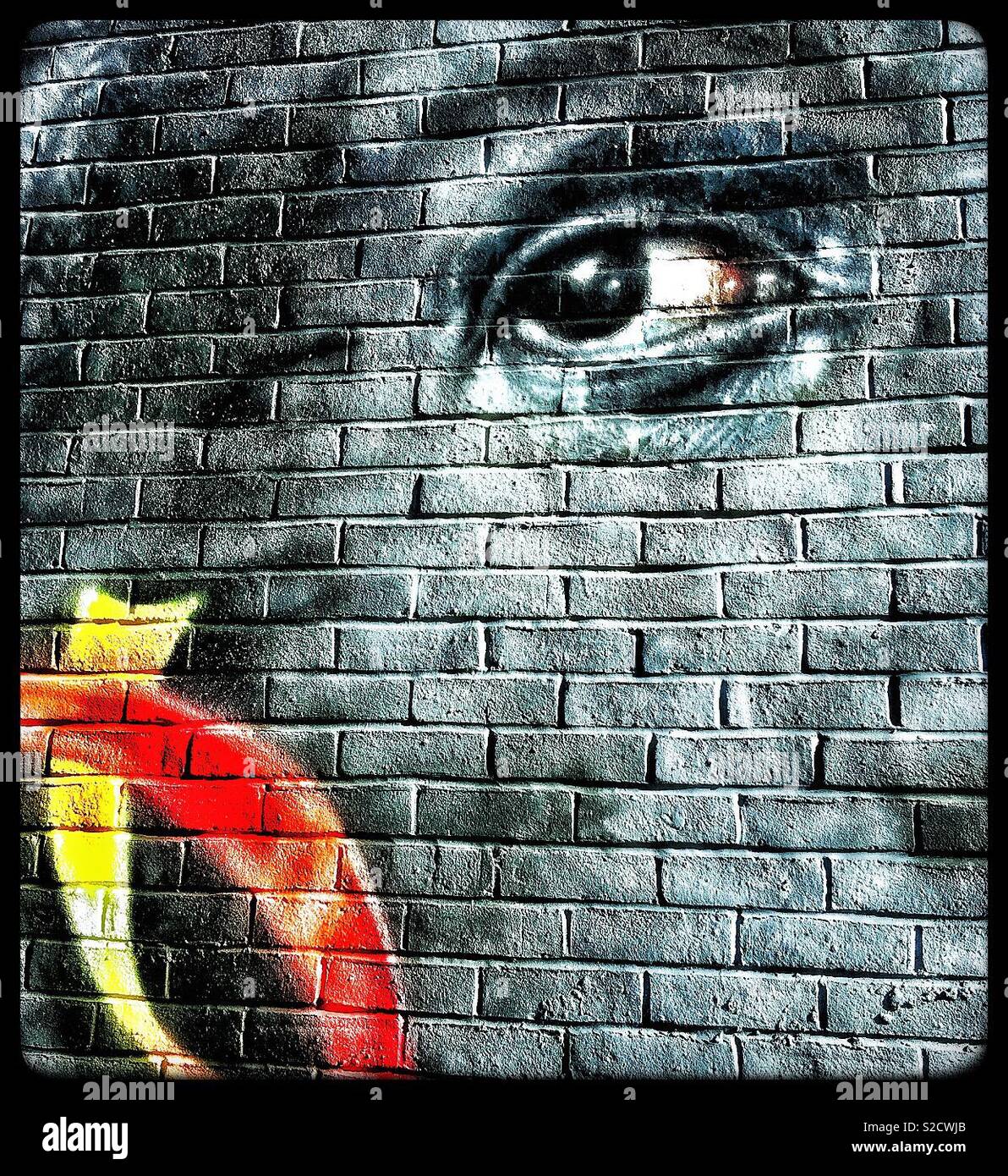 Detail of Bob Marley wall art in Brockley South London - Smartphone Captured Stock Image