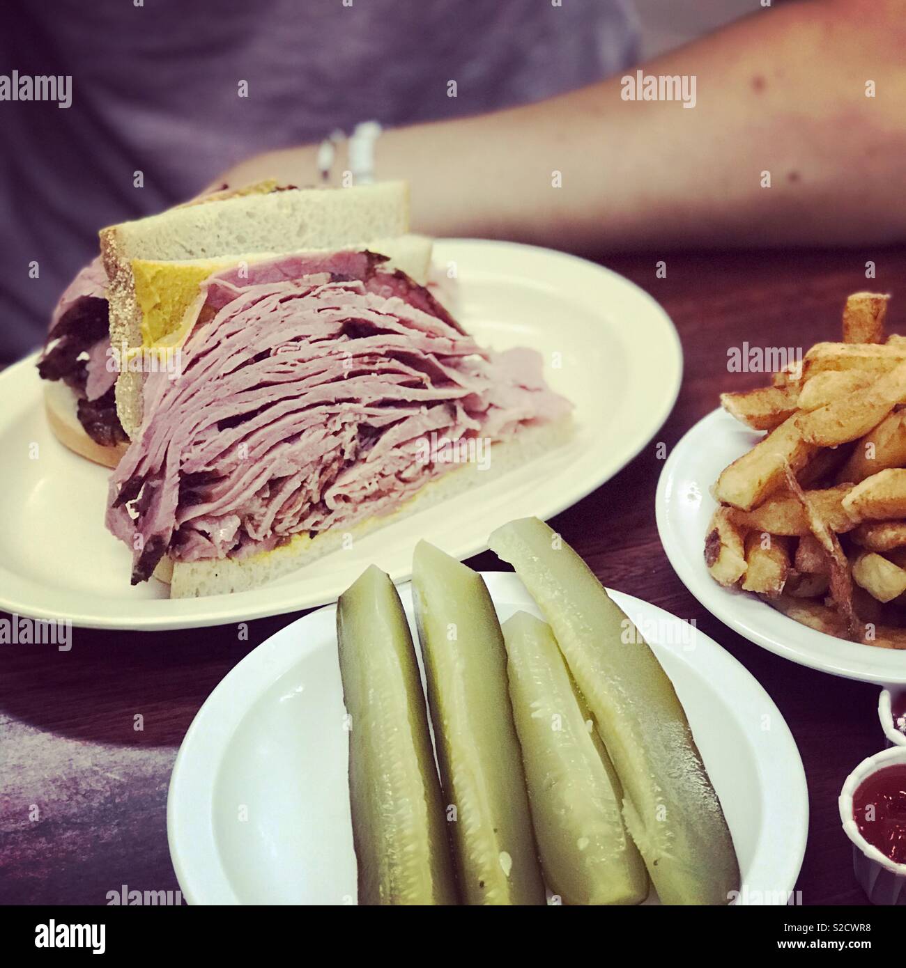 Montreal smoked meat Stock Photo Alamy