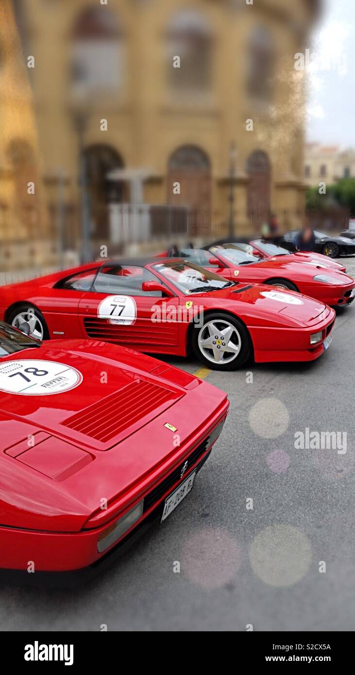 Palermo. Festival for Ferrari in Palermo. - Smartphone Captured Stock Image