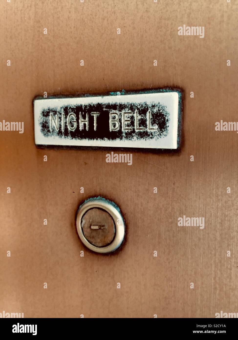 Night bell sign and button Stock Photo Alamy