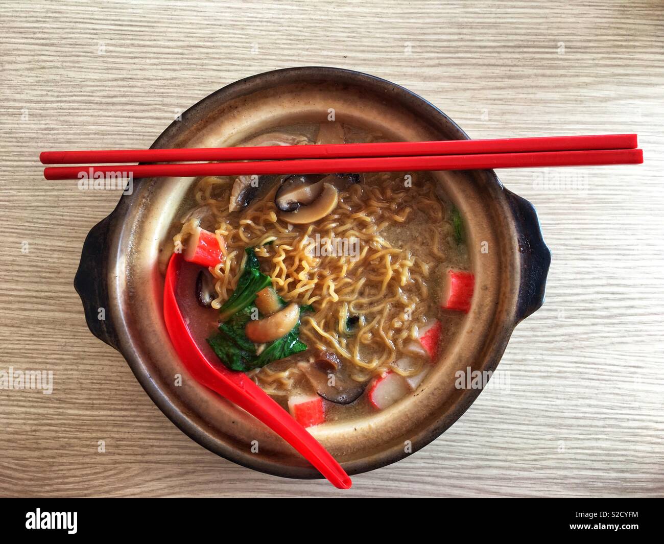 Claypot Mee For Breakfast In Kuching Malaysia Stock Photo Alamy