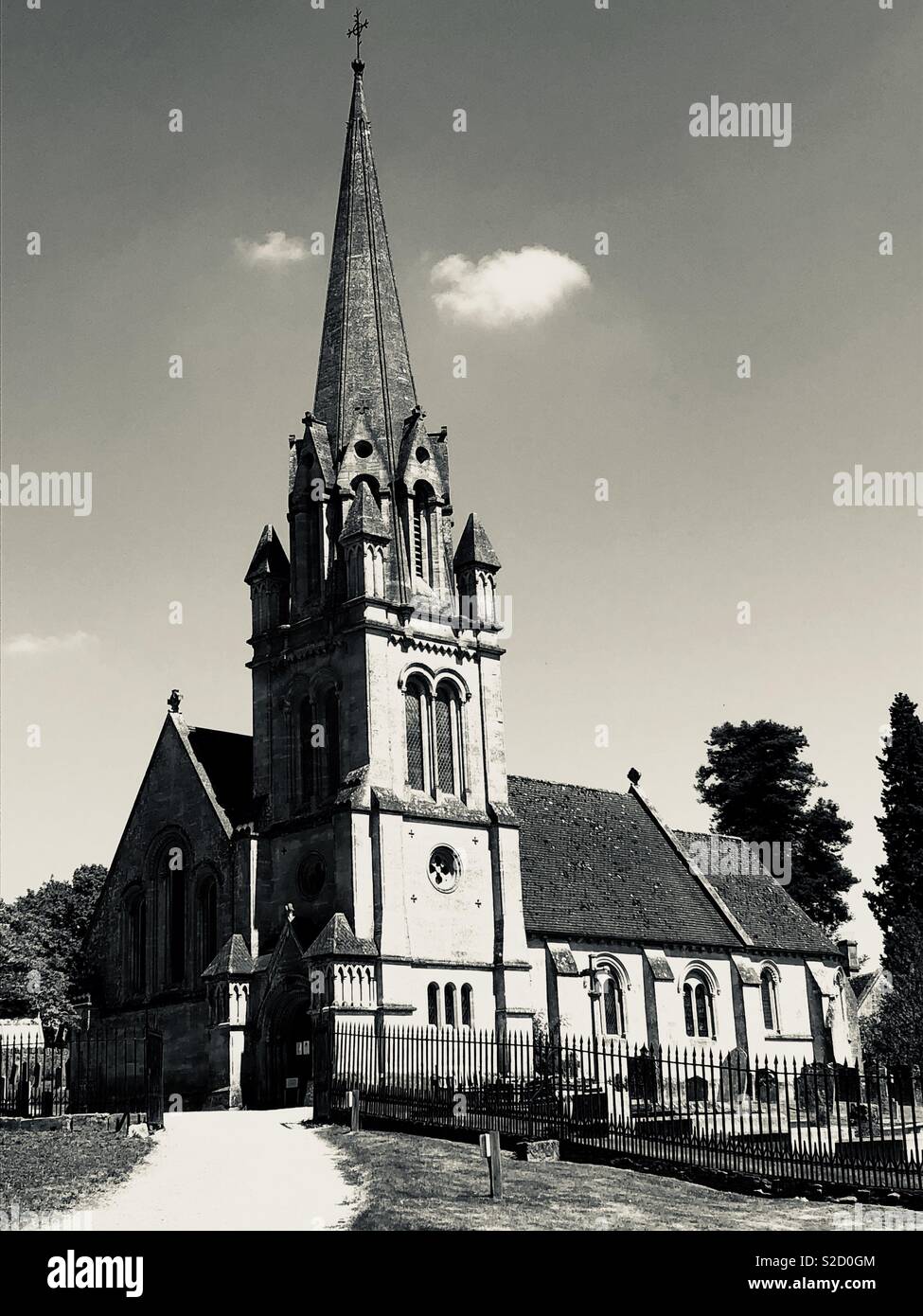 Black and white church Stock Photo - Alamy