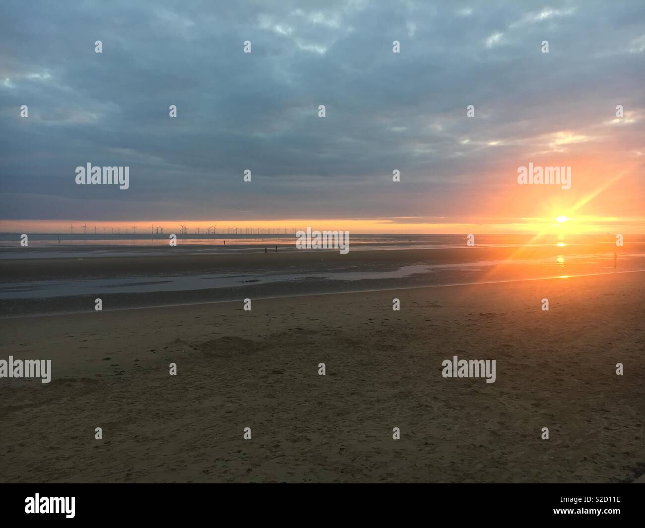 Crosby Beach, Liverpool, Merseyside, UK Stock Photo