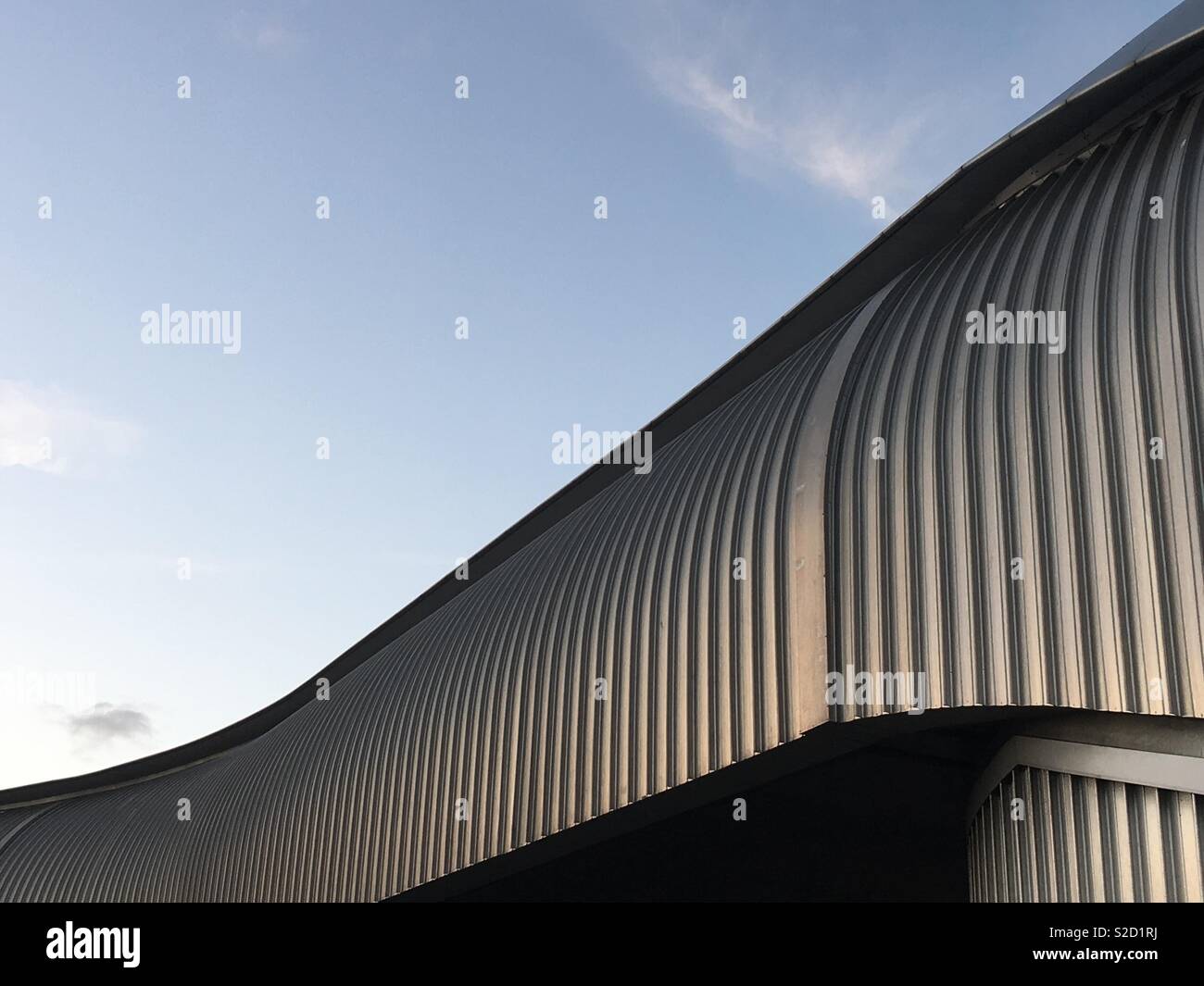 Metal structure in sunshine with blue sky Stock Photo