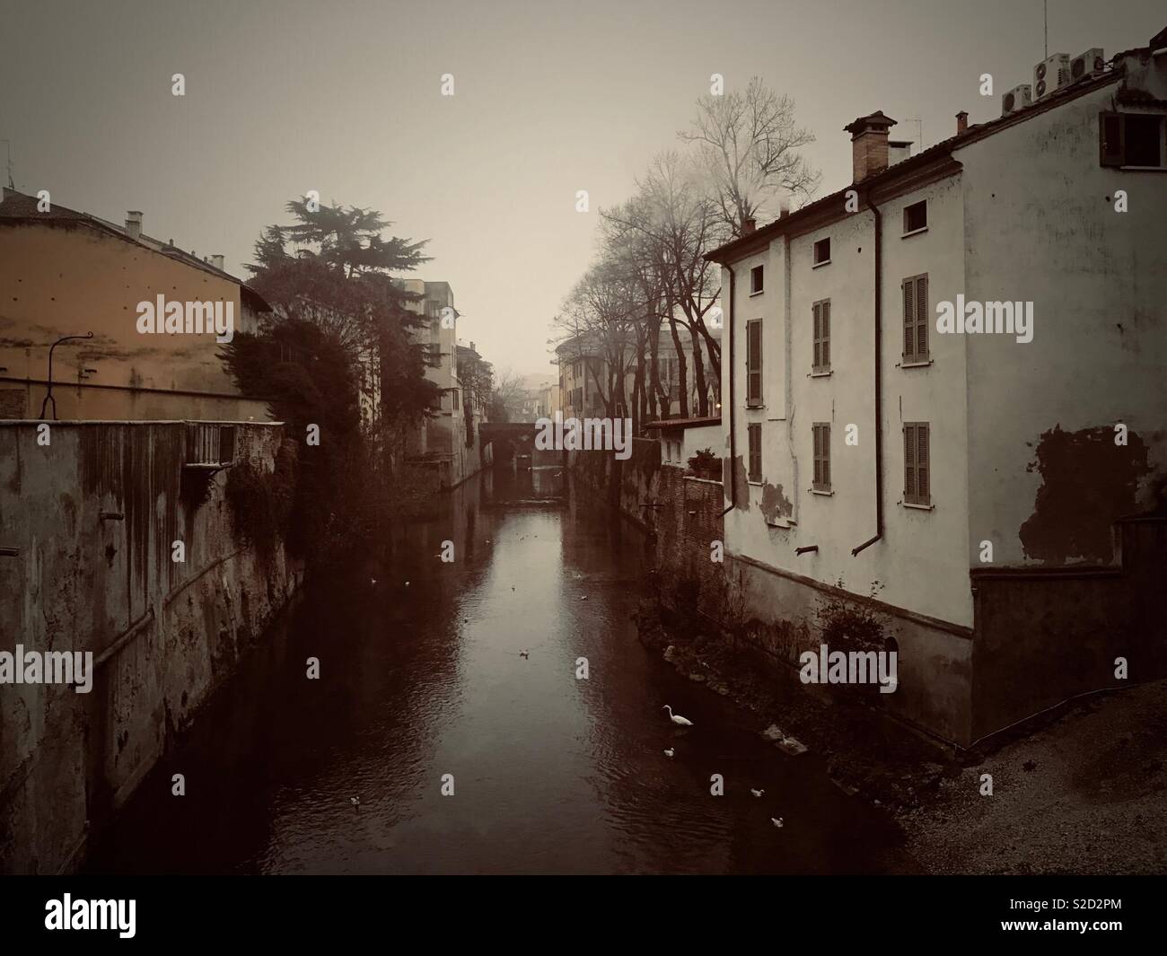 River view in Mantua, Italy - Smartphone Captured Stock Image