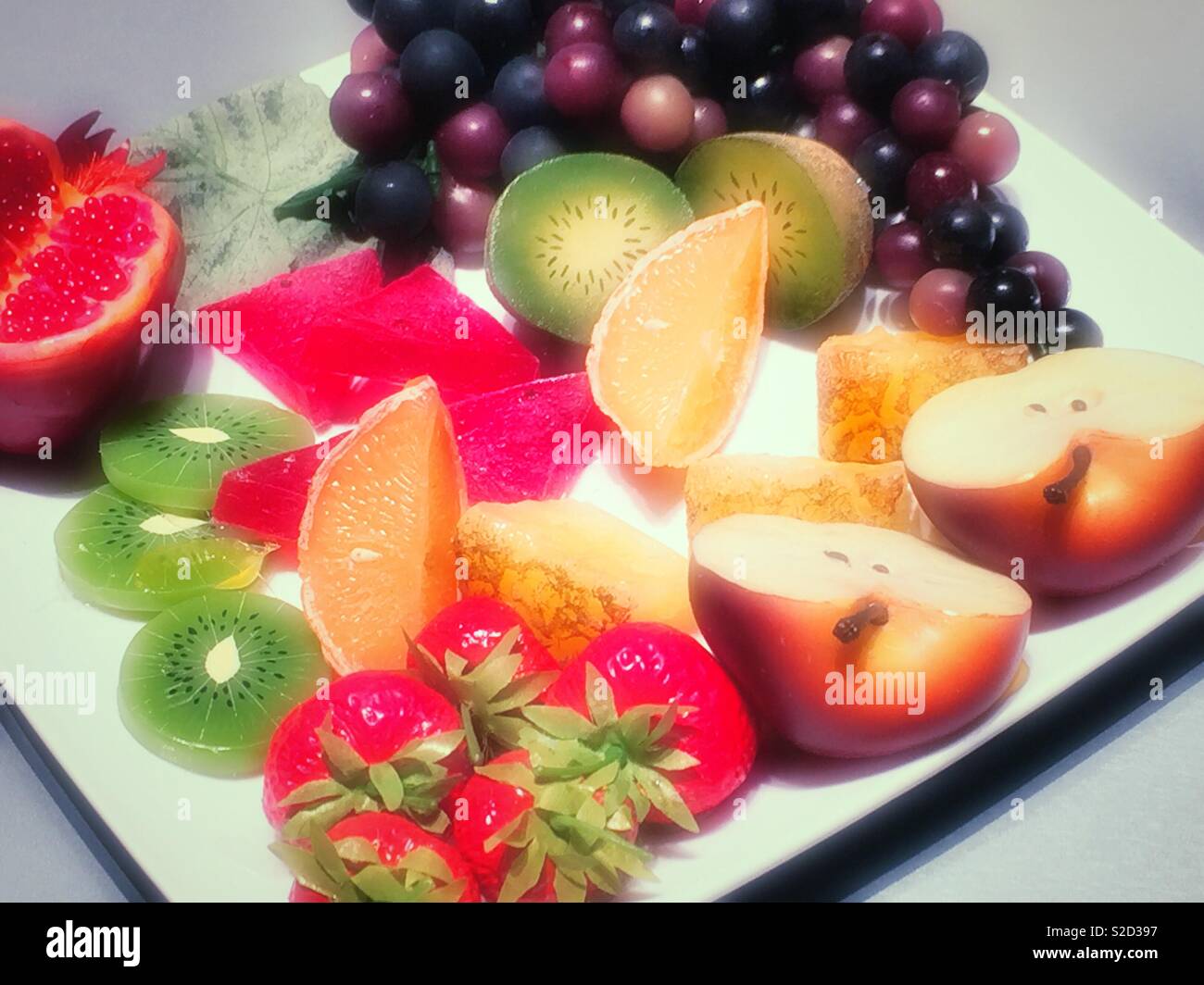 Fruit plate close up - Smartphone Captured Stock Image