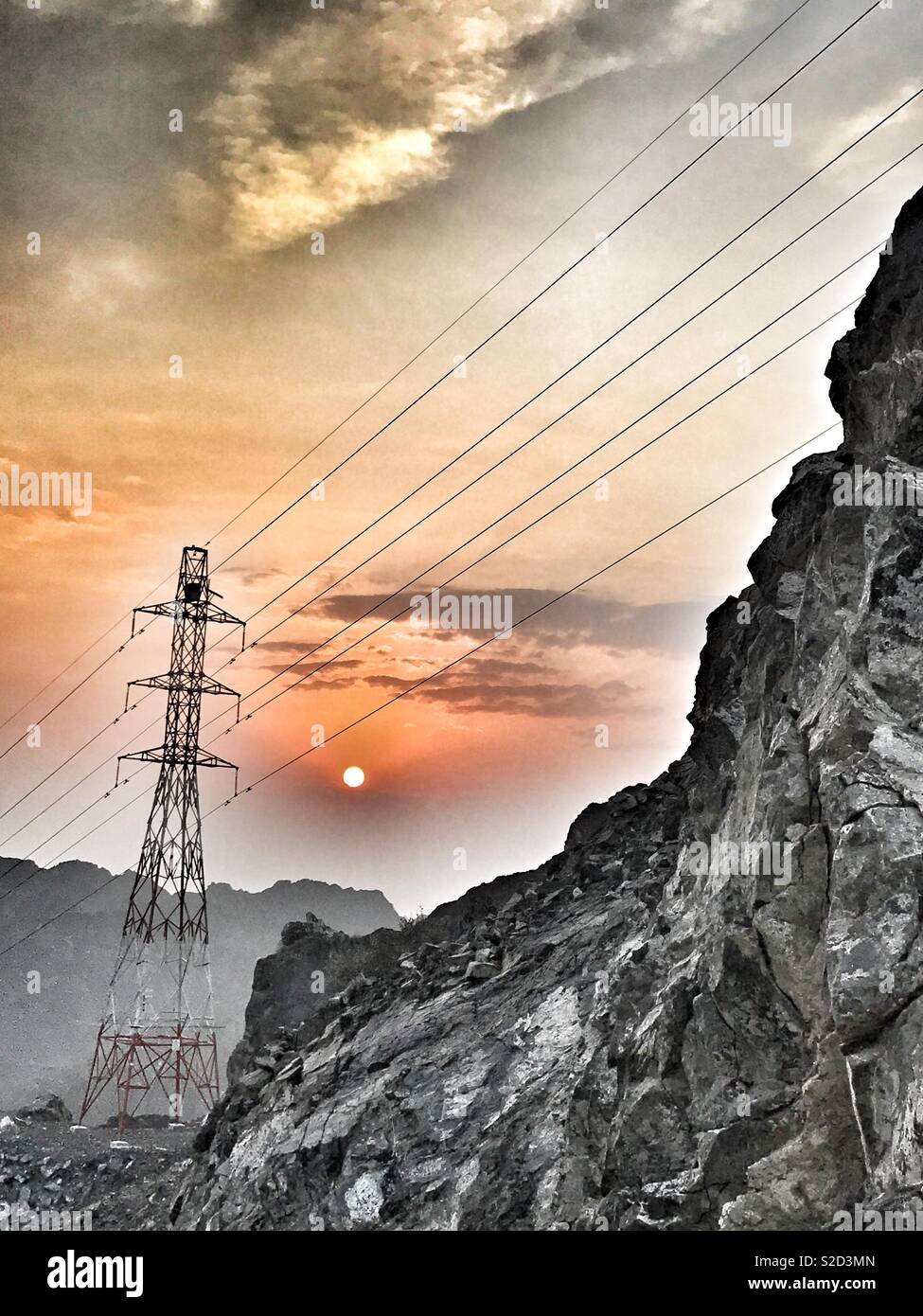 Morning view from top of mountains - Smartphone Captured Stock Image