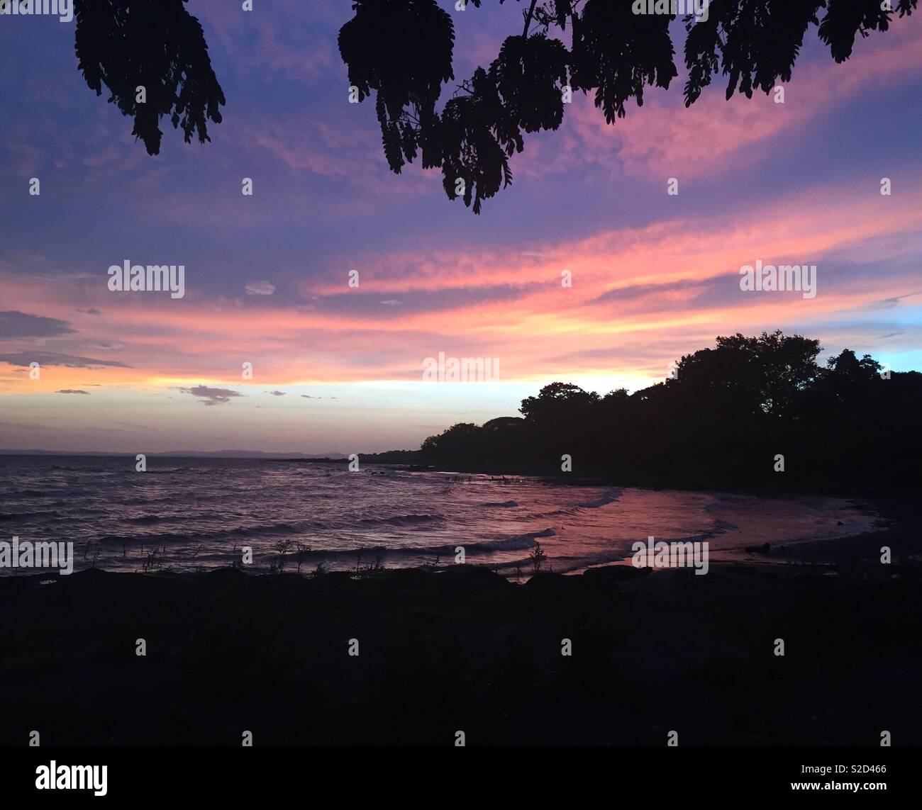Sunset in Ometepe Island, Nicaragua Stock Photo