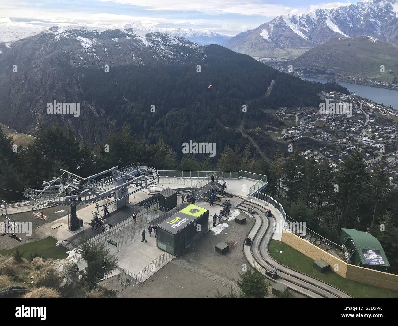 Queenstown NZ Luge Stock Photo