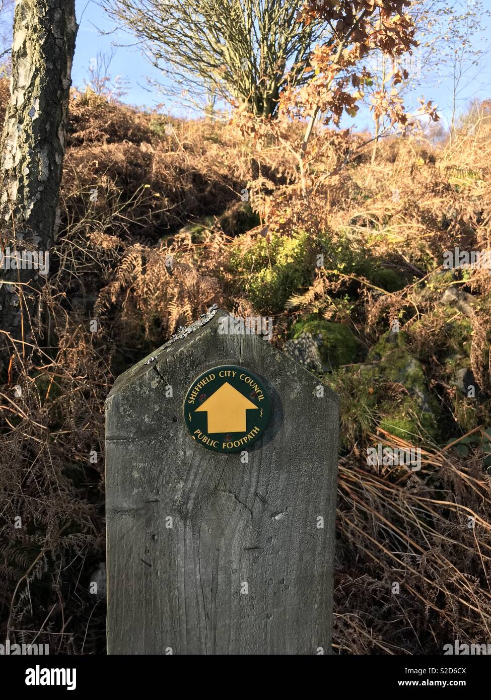 Blackamoor reserve footpath-Sheffield Stock Photo