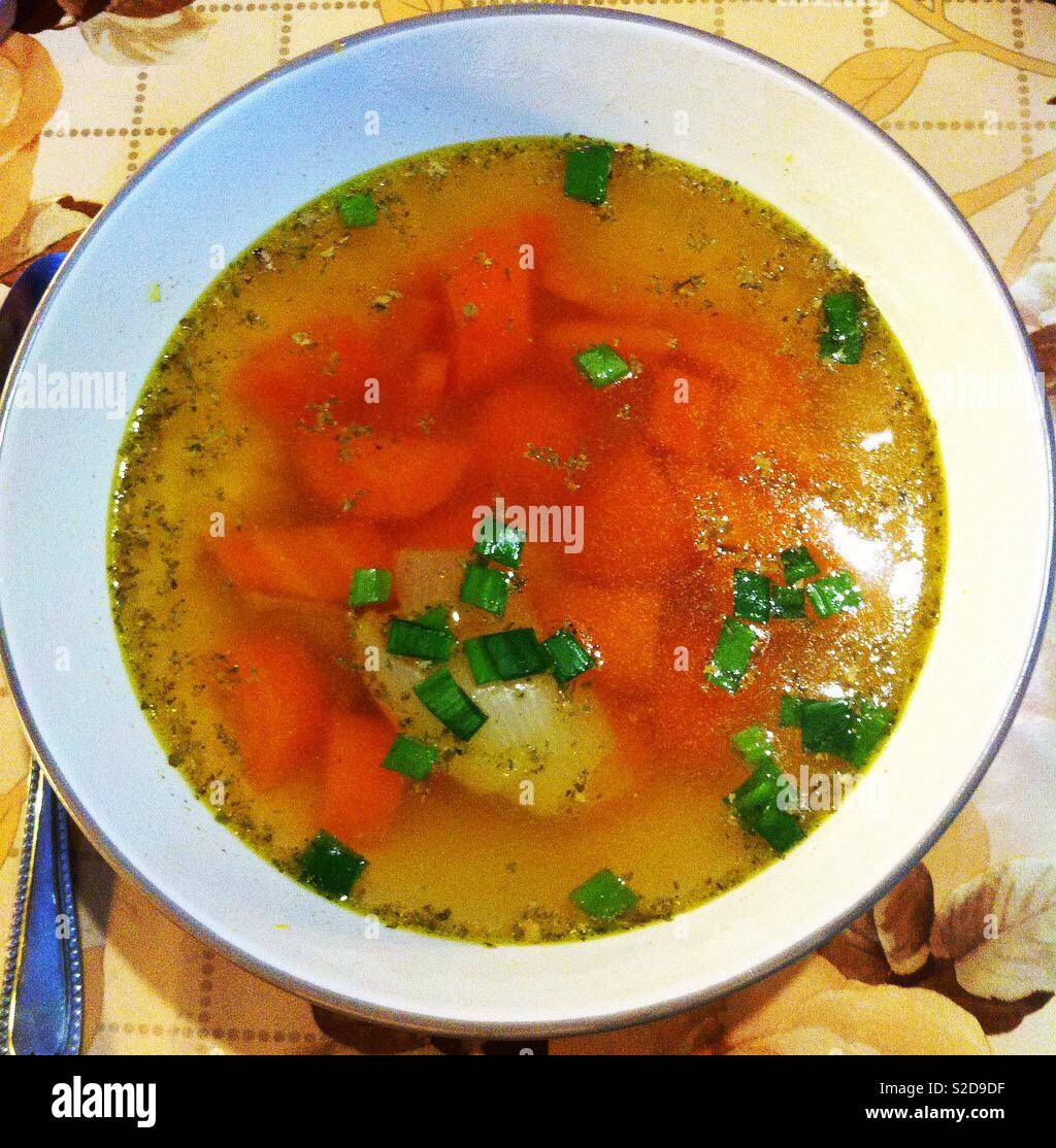 Rosół - Polish chicken soup. Stock Photo