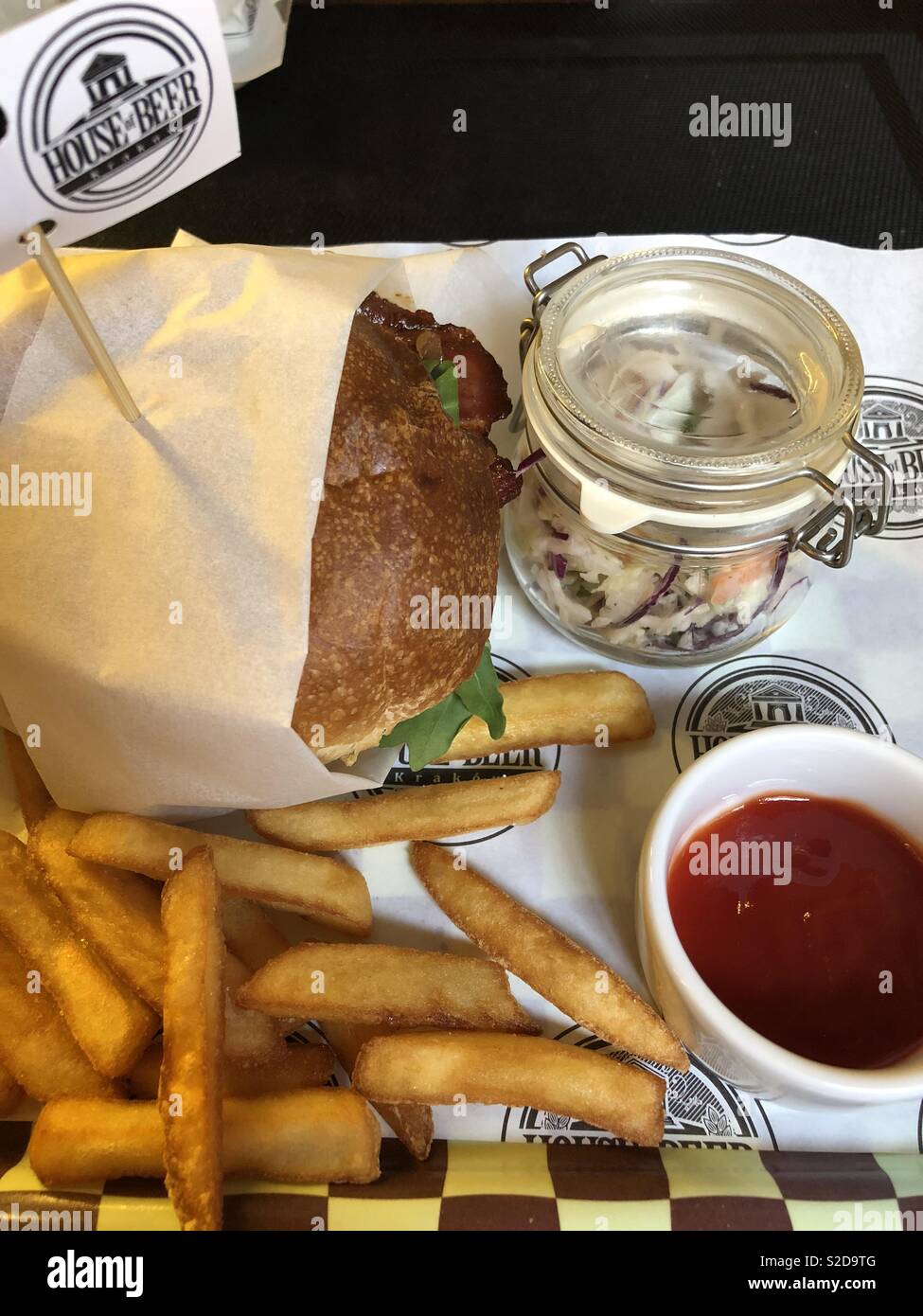 Burger and chips Stock Photo Alamy