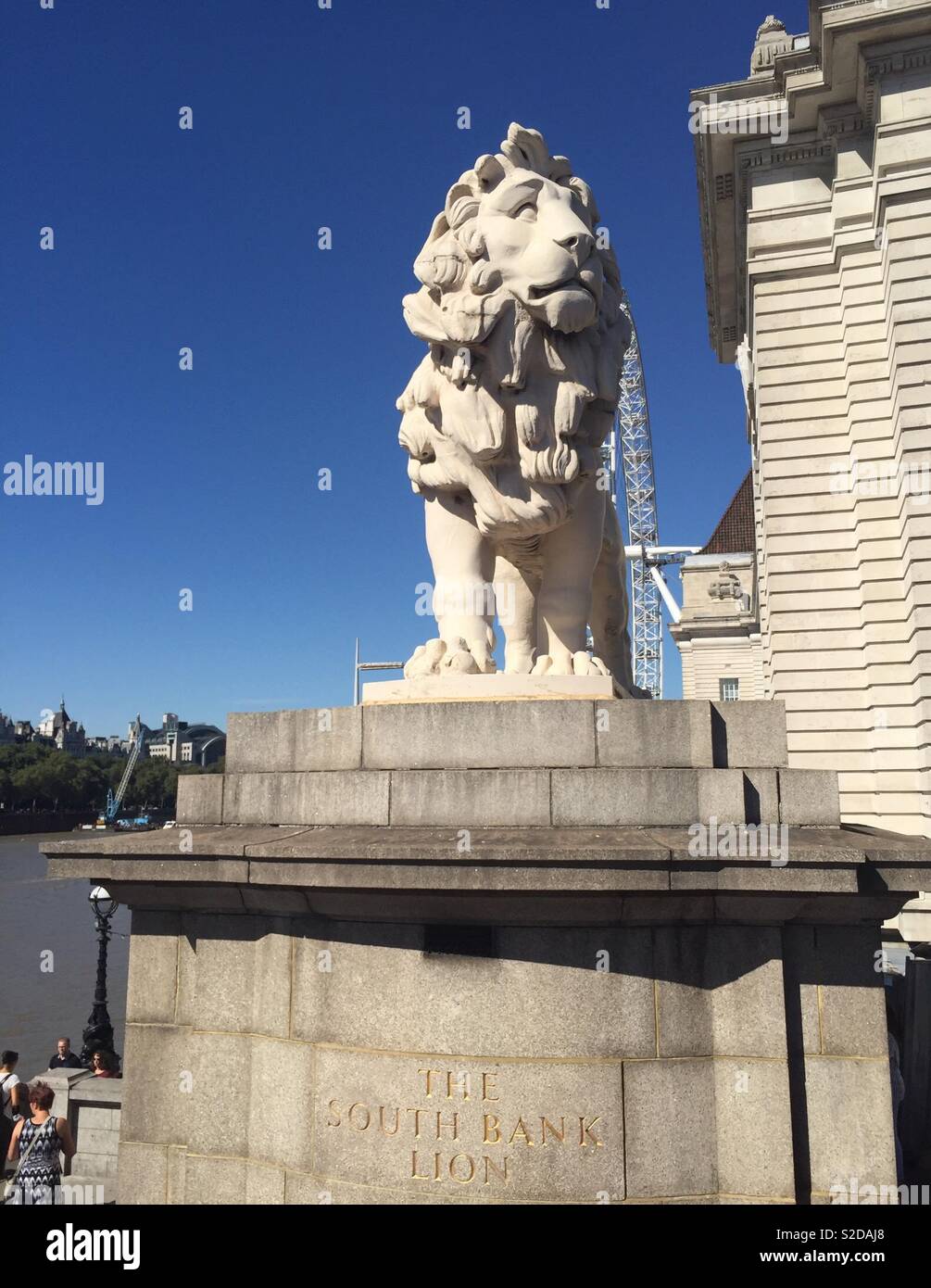 Lion at London south bank Stock Photo