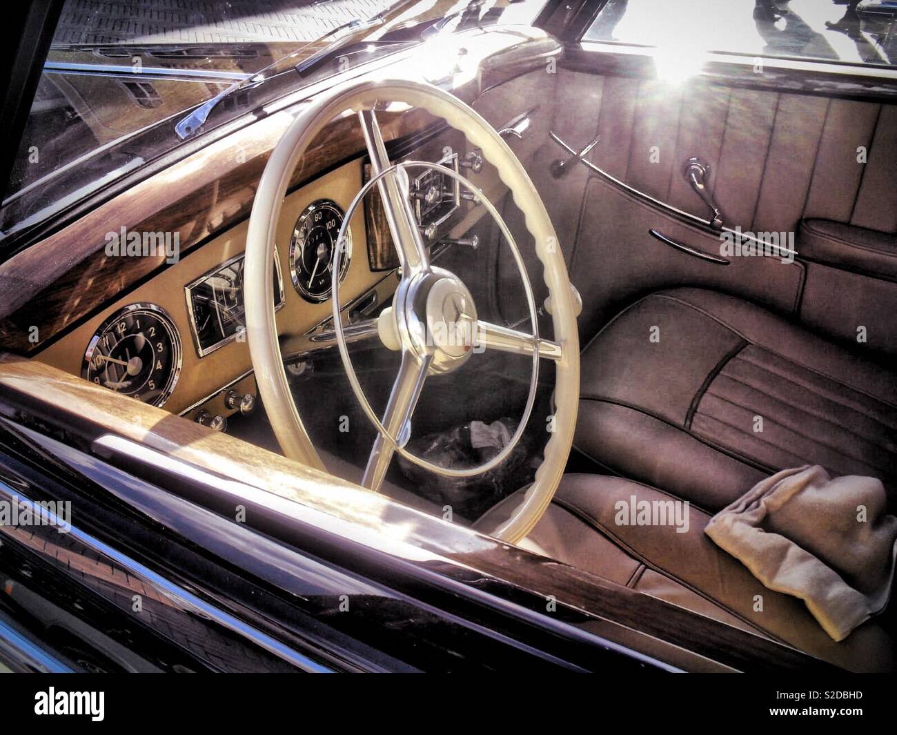 Vintage Oldtimer Cabrio. - Smartphone Captured Stock Image