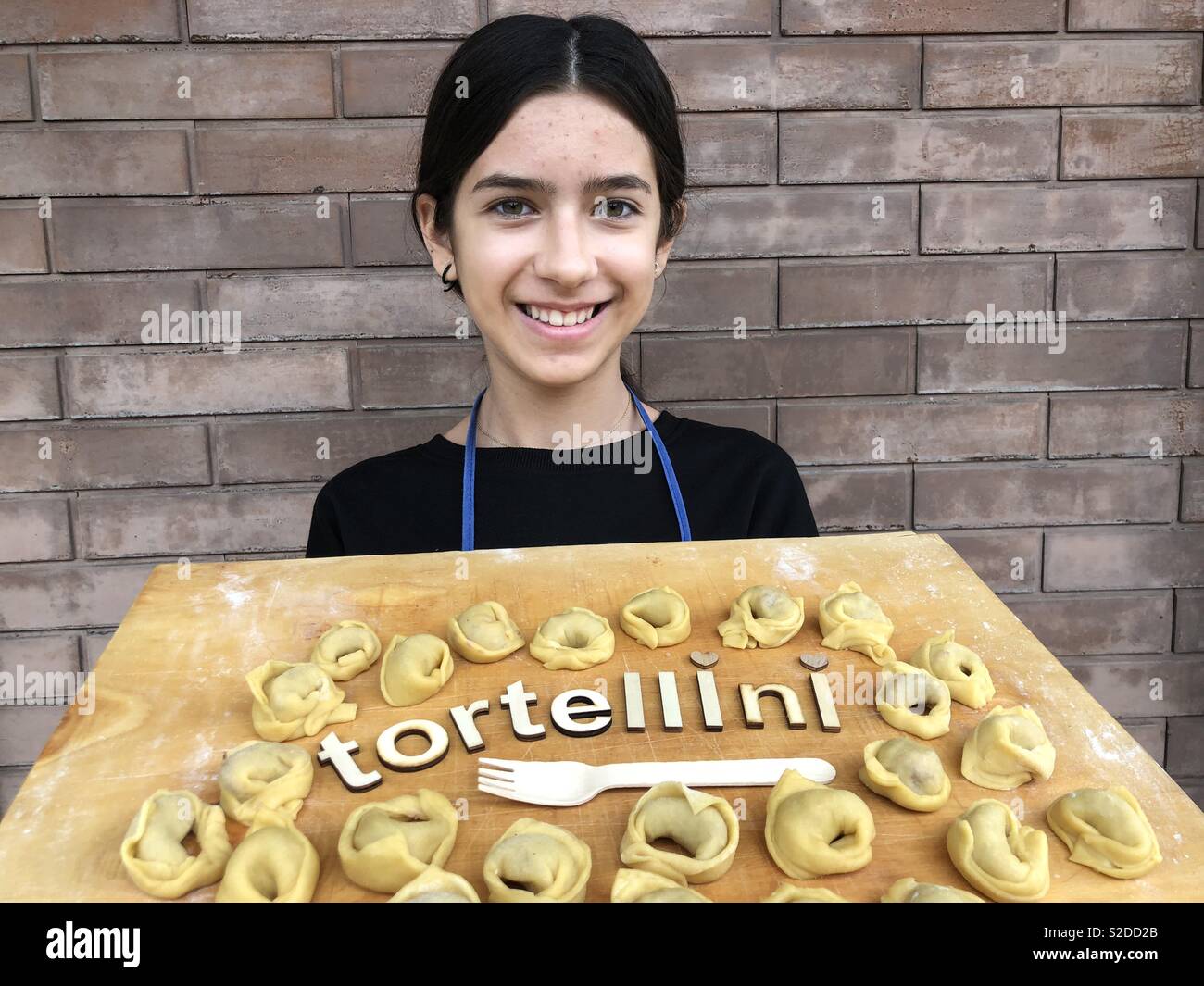Making Pasta Tortellini Home On Wooden Stock Photo 1884537310