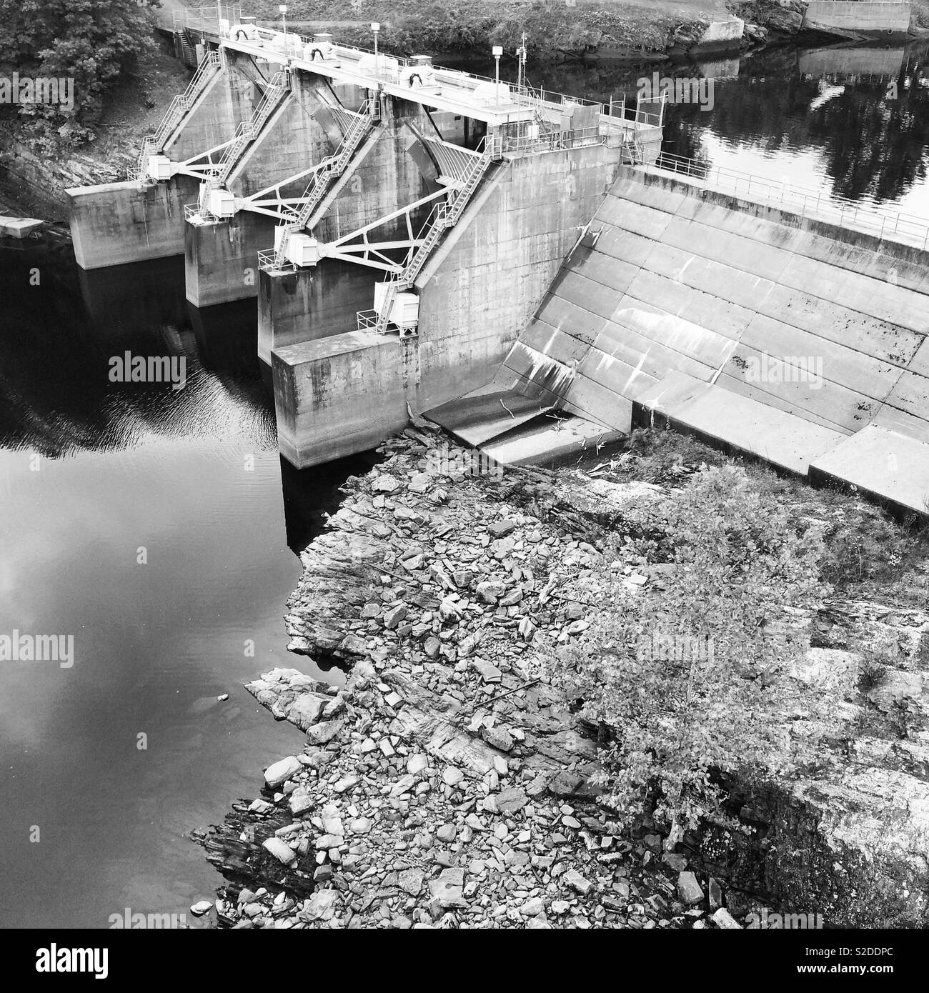 Dam, Turners Falls, Massachusetts - Smartphone Captured Stock Image