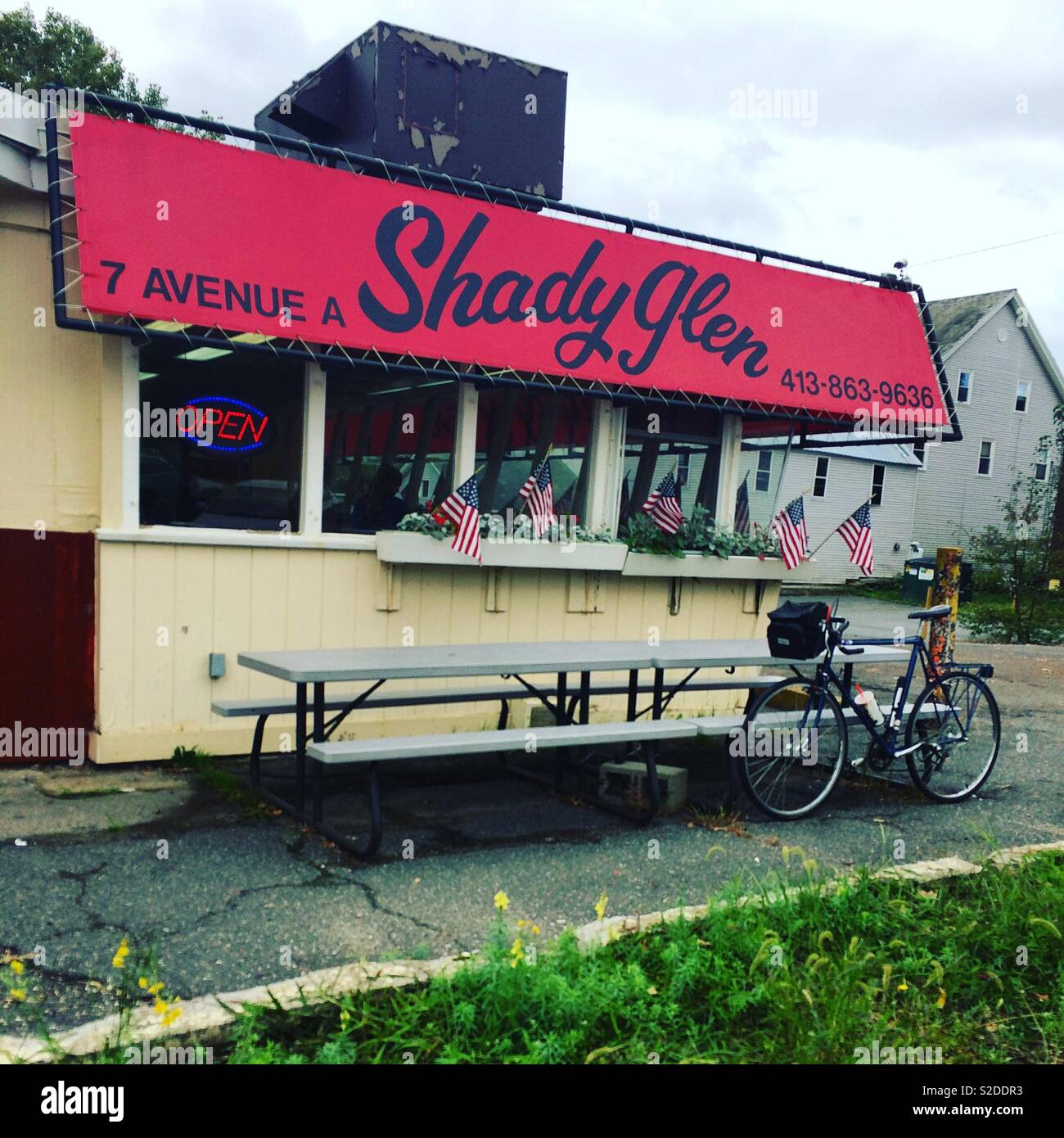 Shady Glen diner, Turners Falls, Massachusetts, United States - Smartphone Captured Stock Image