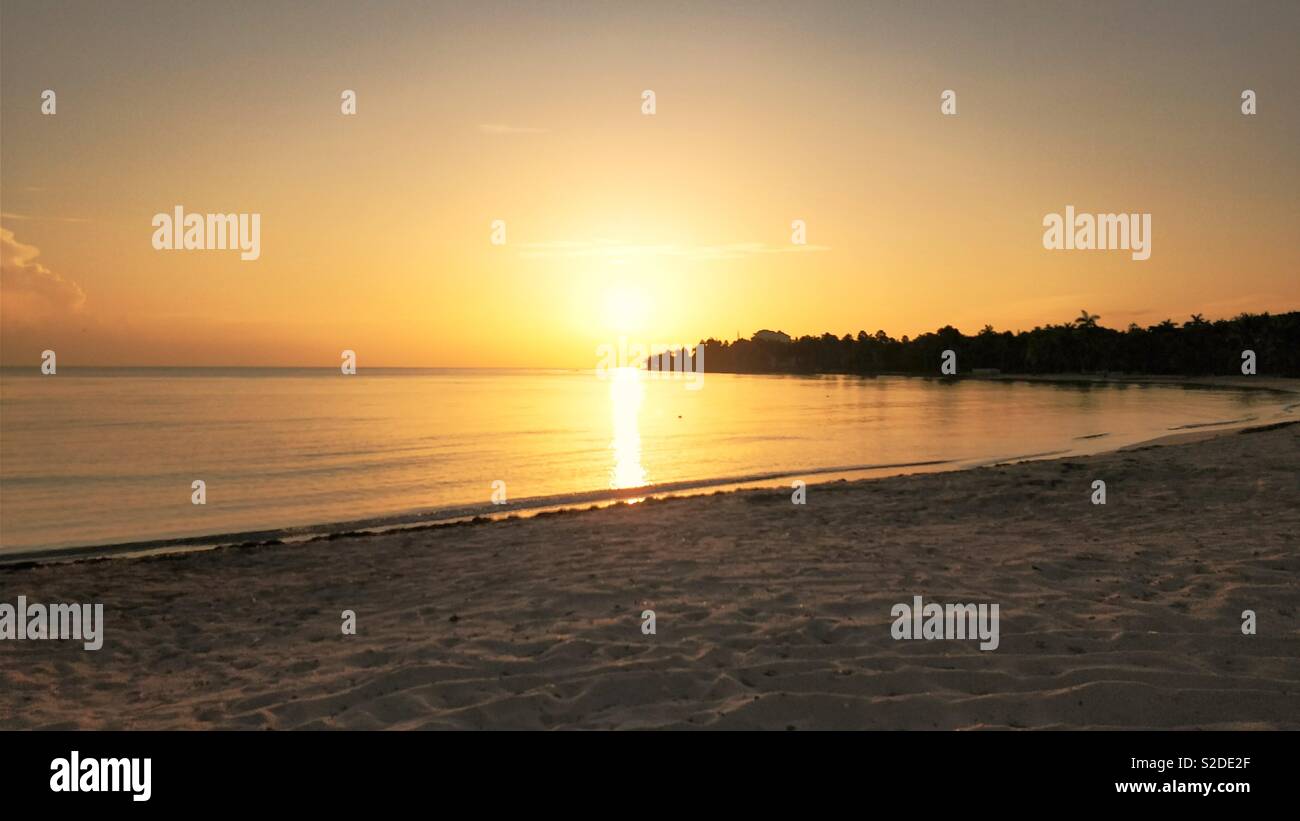 Sunrise Jamaica Montego Bay Stock Photo