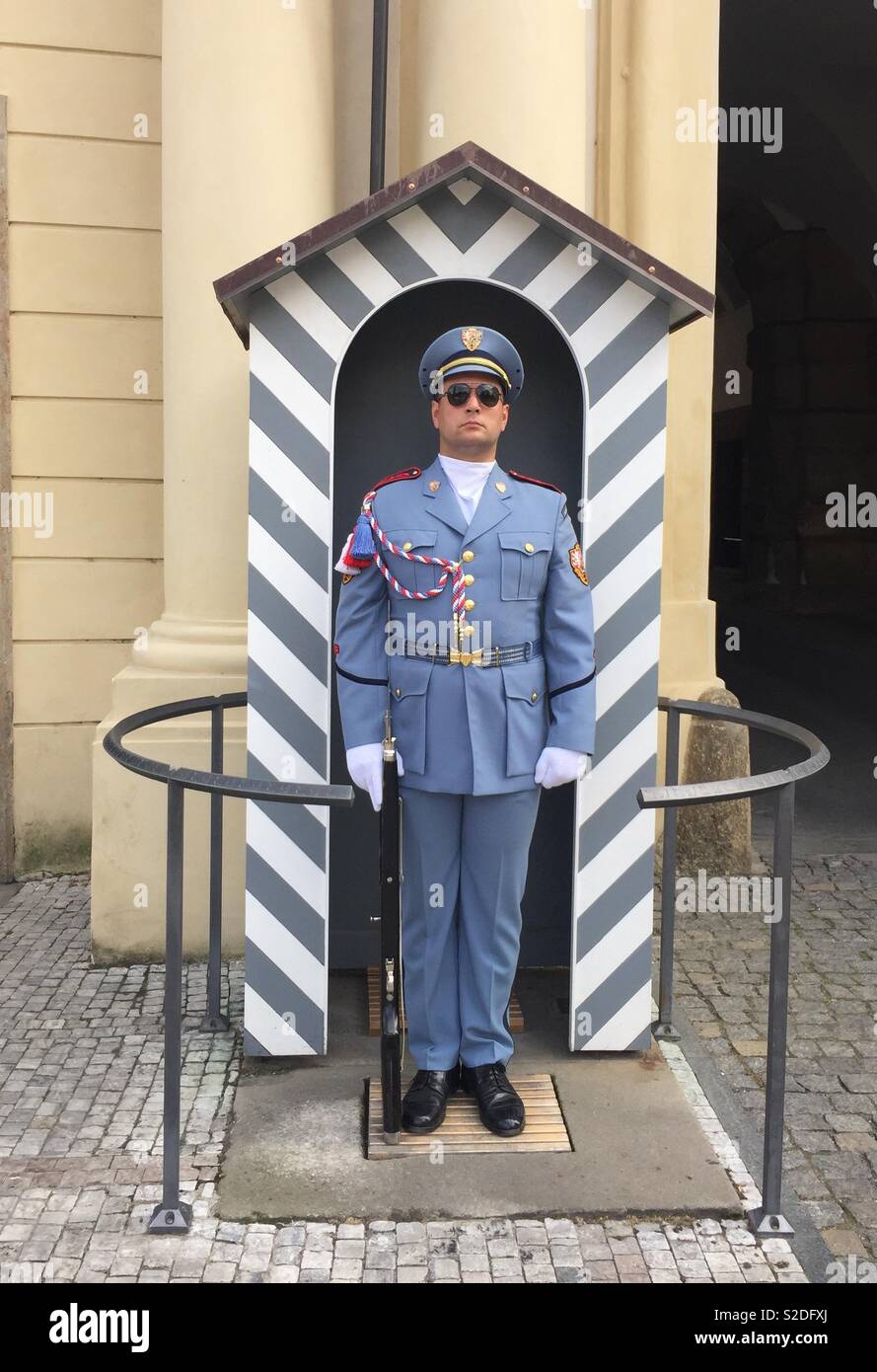Prague castle guard Stock Photo