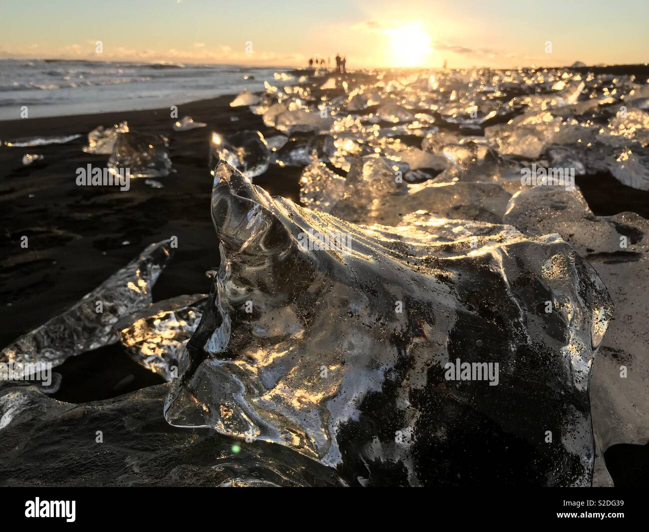 Diamond ice beach - Iceland Stock Photo