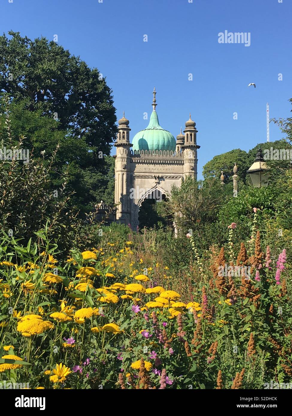 A photograph taken in the gardens of The Pavilions in Brighton, UK - Smartphone Captured Stock Image