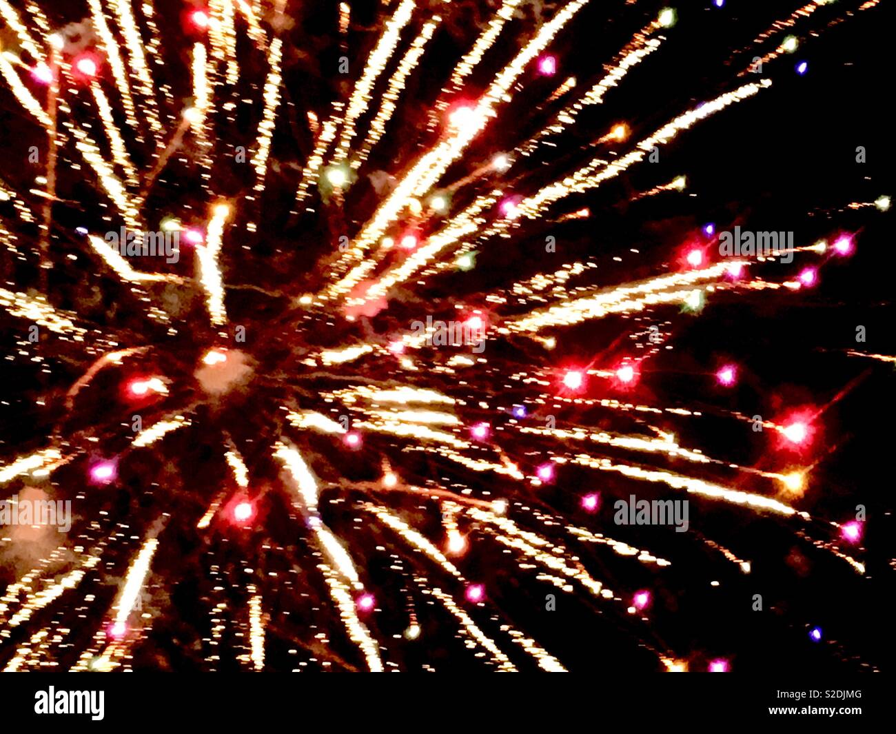 Fireworks, Chipperfield Common, Chipperfield, Hertfordshire Stock Photo
