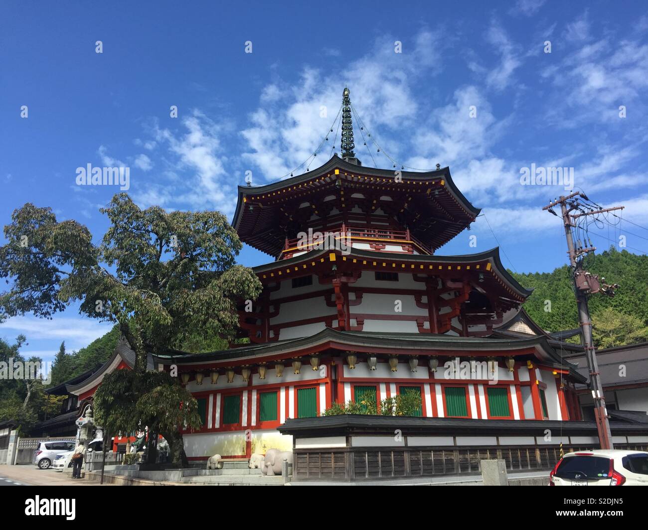 Japanese Buddhist temple in Koyasan, Japan Stock Photo