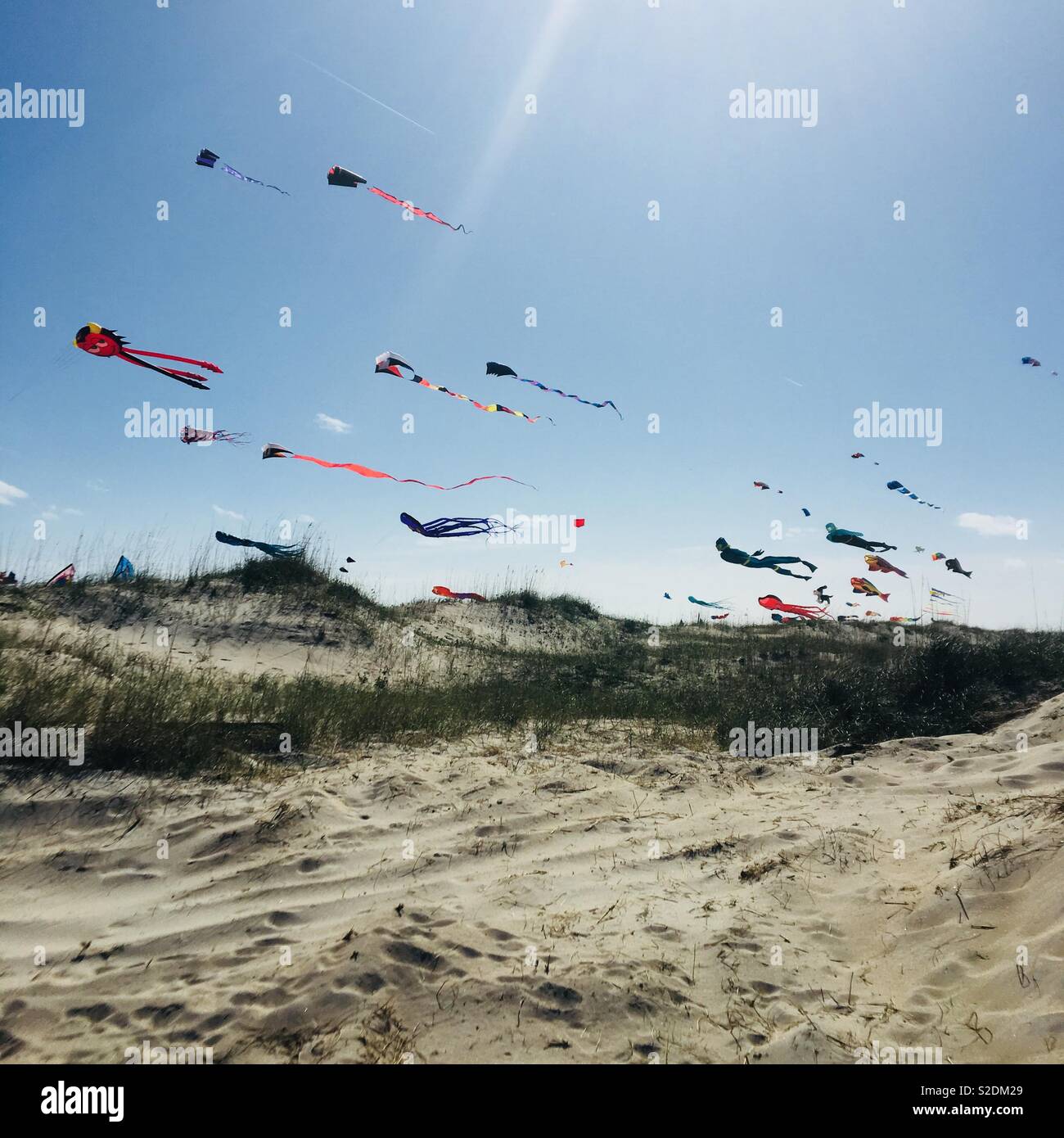Kites are pictured at the Kure Beach kite festival in Kure Beach, N.C Stock Photo Alamy