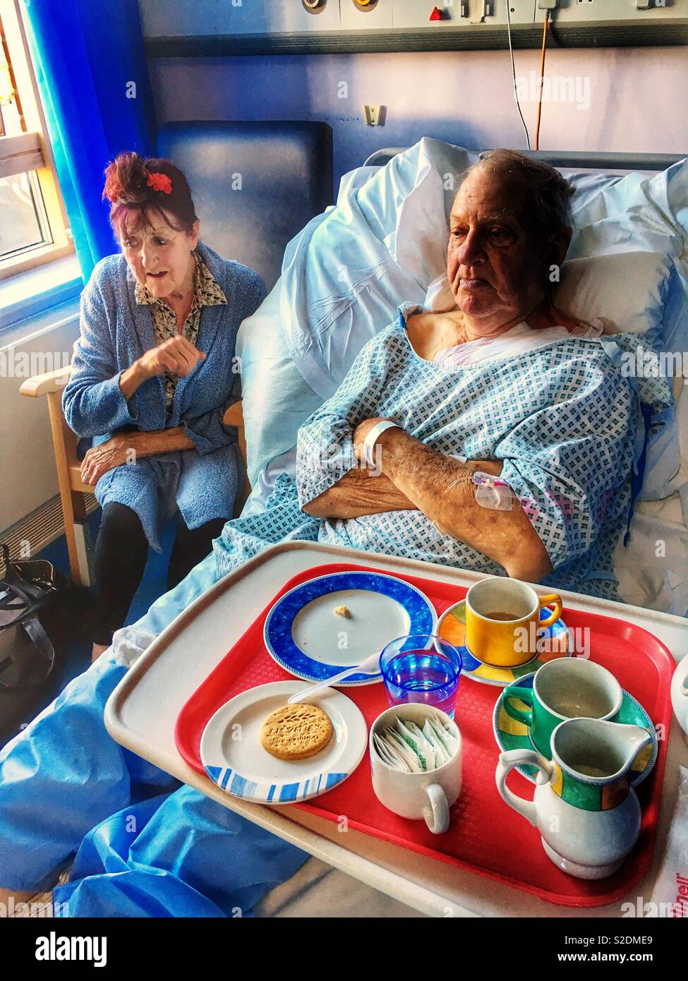 Afternoon tea and biscuits at an NHS hospital - Smartphone Captured Stock Image