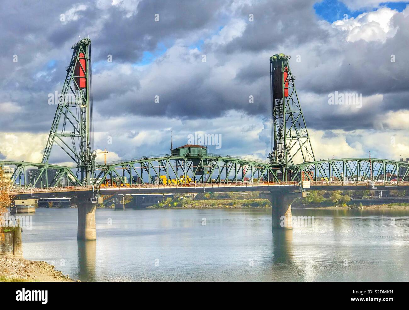 Burnside bridge in Portland Oregon USA Stock Photo
