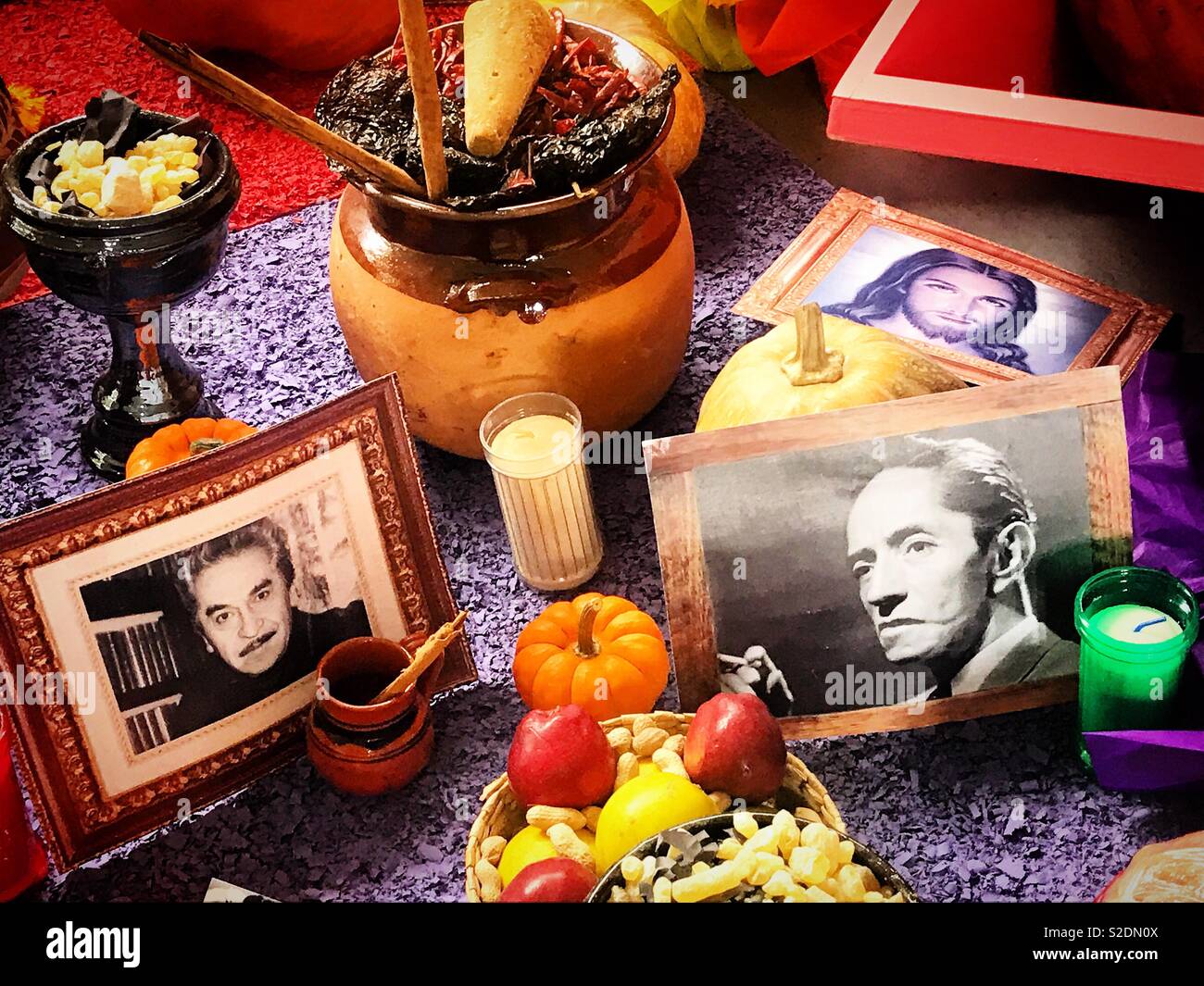 Mexico day of dead candles food hires stock photography and images Alamy