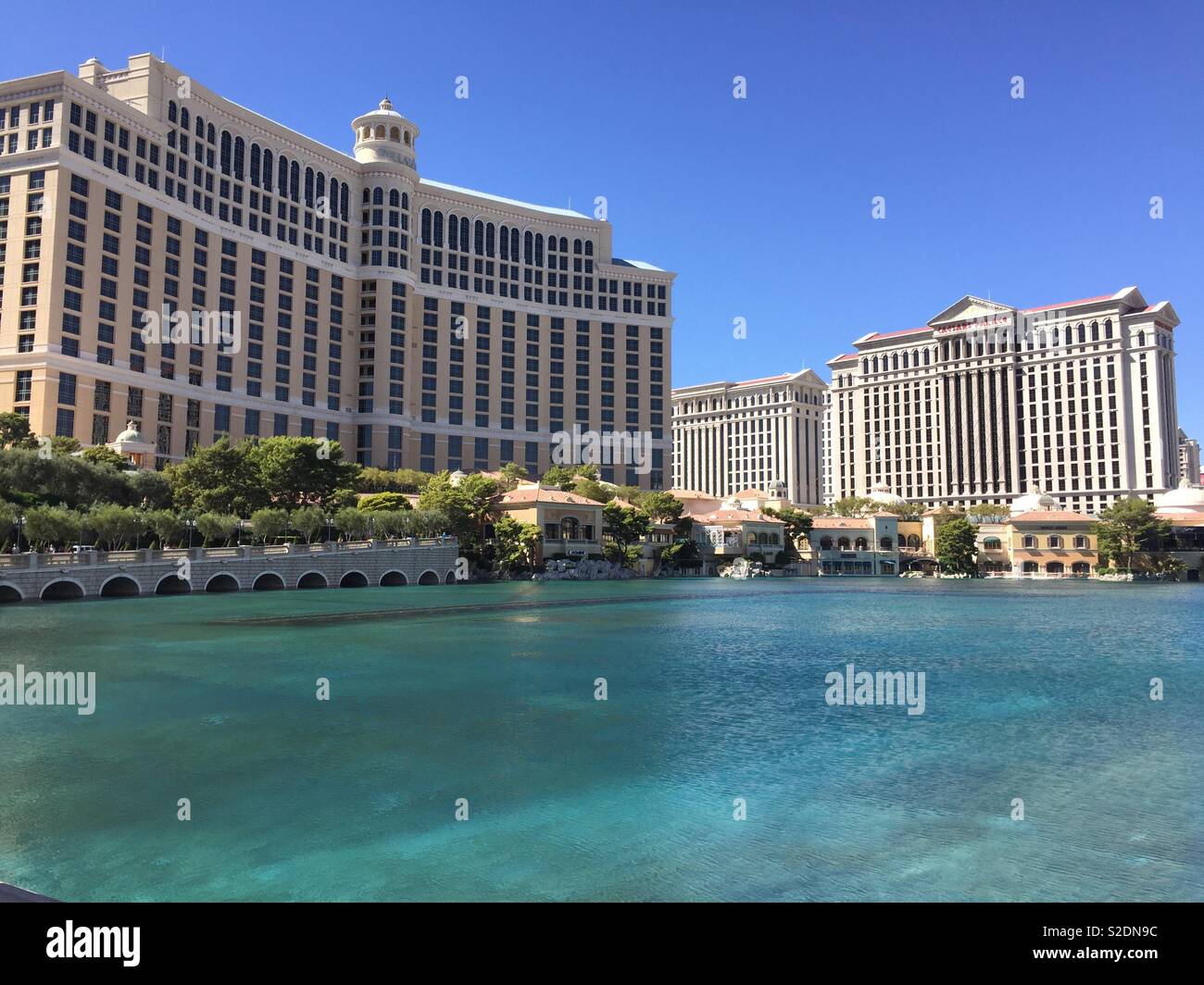 Bellagio fountains in Las Vegas Stock Photo