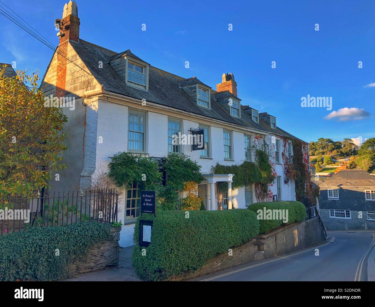 St Petroc’s Hotel and Bistro, Padstow, North Cornwall. - Smartphone Captured Stock Image