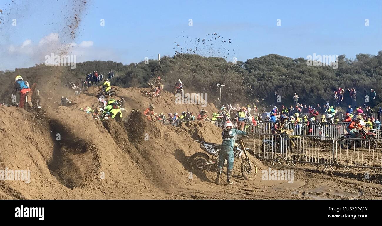 Weston beach race 2018 - Smartphone Captured Stock Image