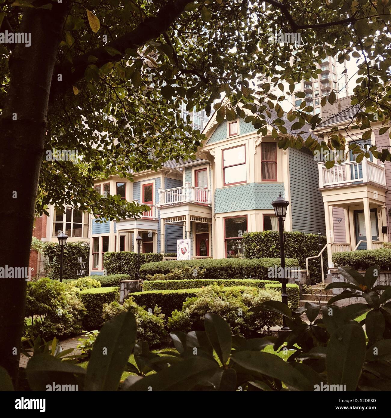 Historic houses in Yaletown, Vancouver Stock Photo Alamy
