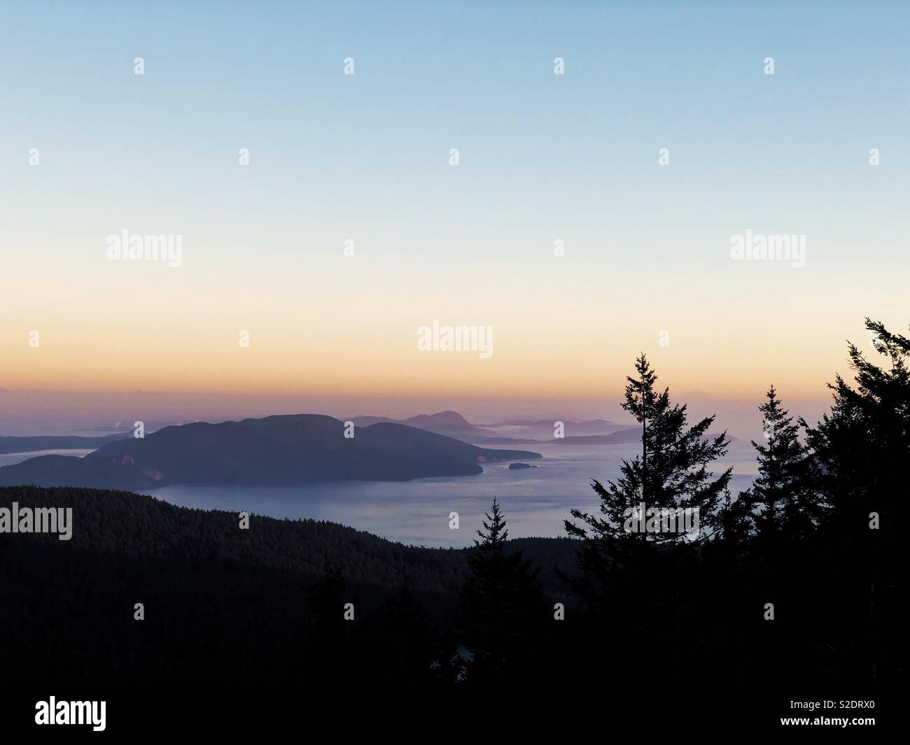 Sunset on San Juans - Smartphone Captured Stock Image