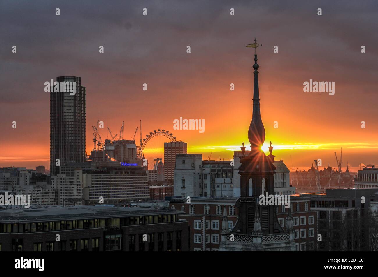 London Skyline at Sunset Stock Photo Alamy