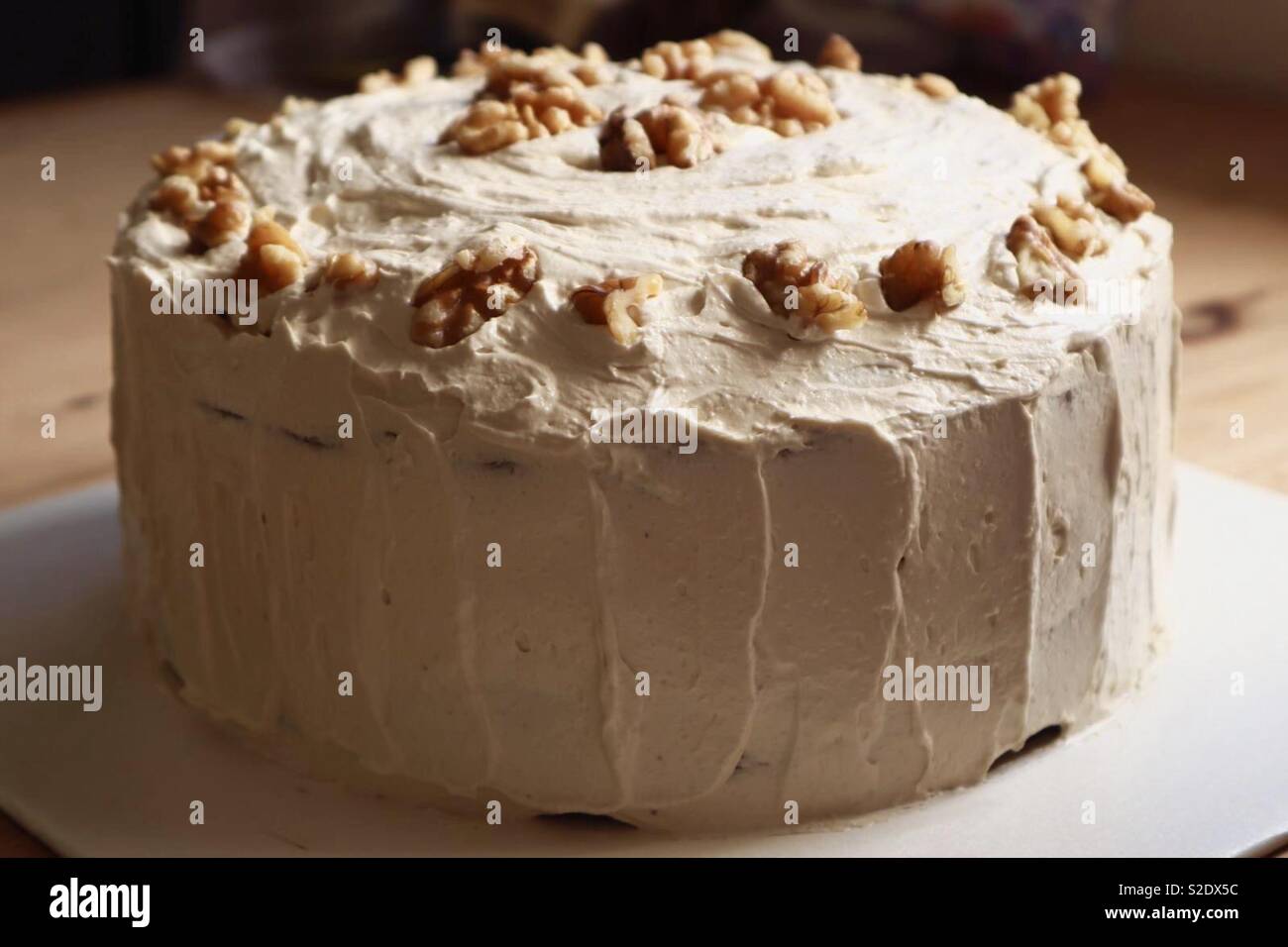 Homebaked Chocolate Cake with Coffee Cream Cheese frosting Stock Photo Alamy